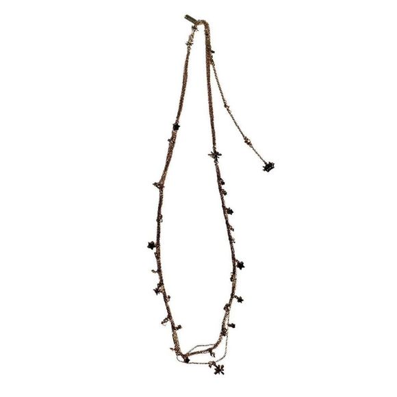 Disney Couture Tinker Bell Layered Necklace 18" Chain By Kidada Peter Pan Gold - Picture 1 of 10